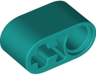 Viga 1x2 com Furo de Pino e Eixo Dark Turquoise