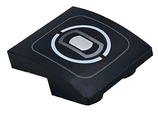 Inclinação Curva 2x2 invertida Preta com Desenho de Farol