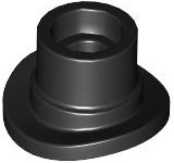 Cartola com alfinete pequeno e parte superior aberta Preta