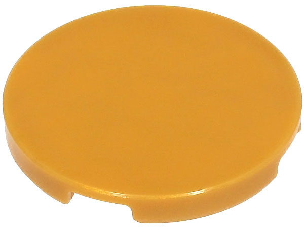 Placa Lisa Redonda 3x3 Dourada Perolada