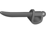 Espada / Cutelo / Sabre com cabo grande e guarda oval Cinza Escura