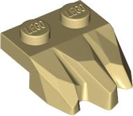 Placa Modificada 1x2 com 3 garras Bege