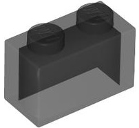 Tijolo Lego 1x2 Translúcido Escuro