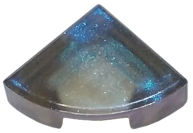 Placa redonda 1x1 de 1/4 Translúcida Escura Cetim