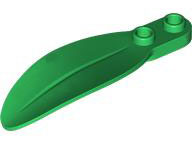 Placa Redonda 1 x 2 com Folha Arredondada Verde