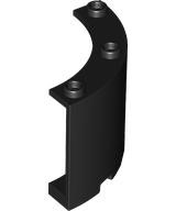 Quarto de Cilindro 4x4x3 Preto