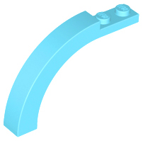 Tijolo em Arco 1x6x3 1/3 Medium Azure