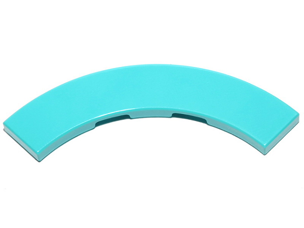 Placa Lisa de Canto Redondo 4x4 Medium Azure