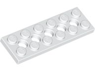 Placa Technic 2x6 com 5 Furos Branca