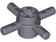 Conector HUB para eixo com 4 barras Cinza Escuro.