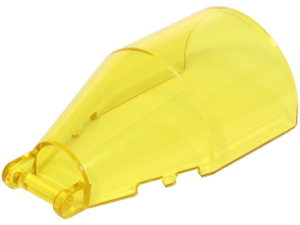 Para-brisa 6x4x2 redondo com alça de barra Translúcido Amarelo