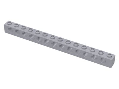 Tijolo Technic 1x14 com Furos Cinza Claro