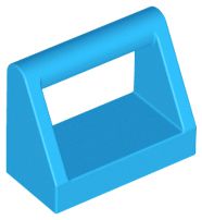 Placa modificada 1x2 com alça azul - Dark Azure