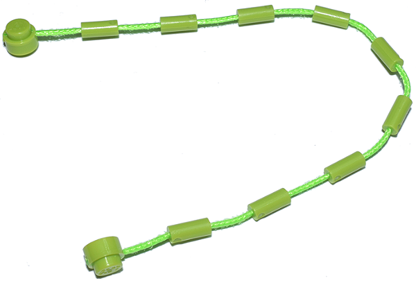 Corda com pinos nas pontas e alças de escalada (21L no geral) Verde Limão