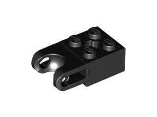 Tijolo Modificado 2x2 com receptáculo para bola e eixo Preto