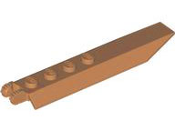 Placa com dobradiça 1x8 com extensões laterais em ângulo Medium Nougat