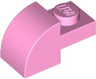 Inclinação Curva 2 x 1 com Pino Rebaixado Rosa Brilhante