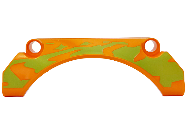 Para-Lamas #30 9x2x3 Laranja com Pintura Verde Limão Lado Esquerdo