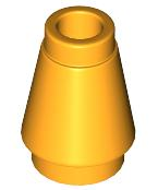 Cone 1x1 com Sulco Superior Laranja Brilhante