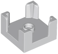 Caixa 2x2x1 (metade) com pino e 4 suportes de canto Cinza Clara