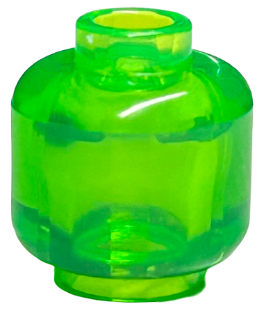 Cabeça sem pinturas Translúcida Verde Brilhante