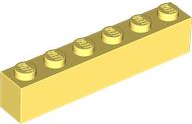 Tijolo 1x6 Amarelo Claro Brilhante