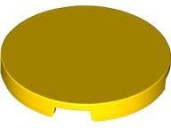 Placa Lisa Redonda 3x3 Amarela