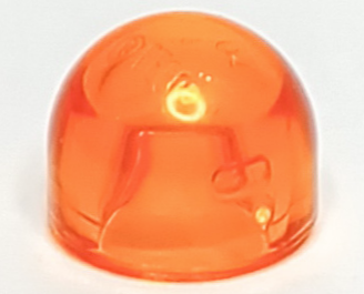 Tijolo Redondo com Topo em Forma de Cúpula 1x1x2/3 Translúcido Laranja