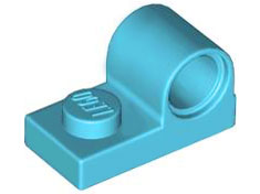 Placa Modificada 1x2 com Furo na Parte Superior Medium Azure