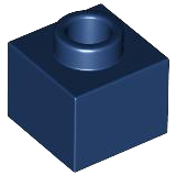 Tijolo Modificado 1x1x2/3 com Stud Aberto Azul Escuro