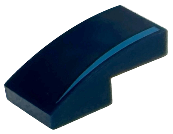 Inclinação Curva 2x1 Azul Escura com Listra Azul Escura Lado Direito