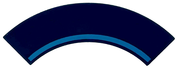 Placa Lisa de Canto 3x3 Azul Escura com Linha Dark Azure