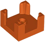 Caixa 2x2x1 (metade) com pino e 4 suportes de canto Dark Orange