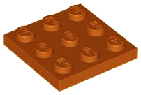 Placa 3x3 Dark Orange