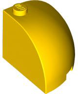 Tijolo redondo de canto 3x3x2 Amarelo