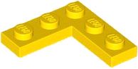 Placa 3x3 de Canto Amarela