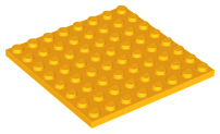 Placa 8x8 Laranja Brilhante