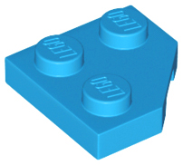 Placa com Canto Cortado 2x2 Dark Azure