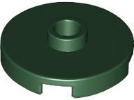 Placa Redonda 2x2 Com Furo Central Verde Escura