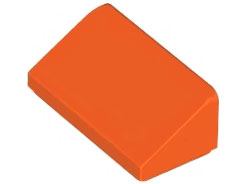 Placa Inclinada 30 1x2x 2/3 Reddish Orange