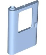 Porta 1x4x5 trem esquerdo com suporte espesso na parte inferior Azul Claro Brilhante