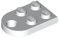Placa Modificada 3x2 com Furo Branca