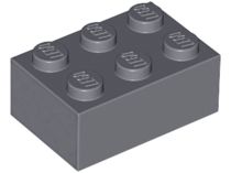 Tijolo 2x3 Cinza Escuro.