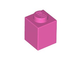 Tijolo 1x1 Cor de Rosa Escuro