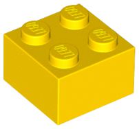 Tijolo 2x2 Amarelo