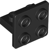 Suporte 1x2 - 2x2 Centralizado, Invertido Preto