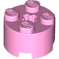 Tijolo Redondo 2x2 Rosa Brilhante