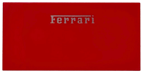 Placa Lisa 2x4 com Desenho da Ferrari Vermelha