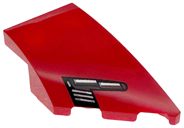 Cunha 4x2 Direita sem Pinos Vermelha com Desenho de Farol da Ferrari SF90