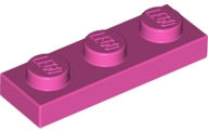 Placa 1x3 Rosa Escura